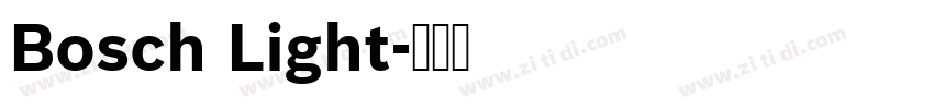 Bosch Light字体转换